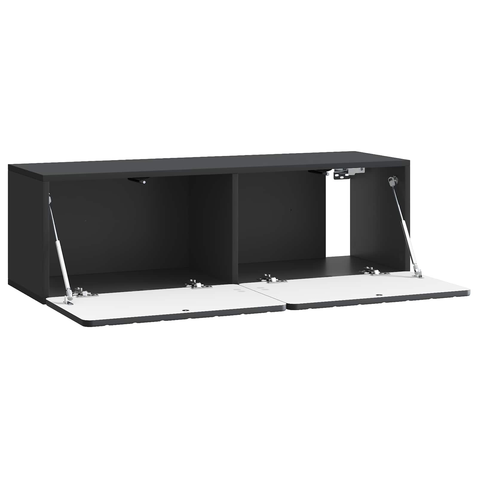 Wandmontierter TV-Schrank Schwarz 98 x 31 x 30 cm Holzwerkstoff