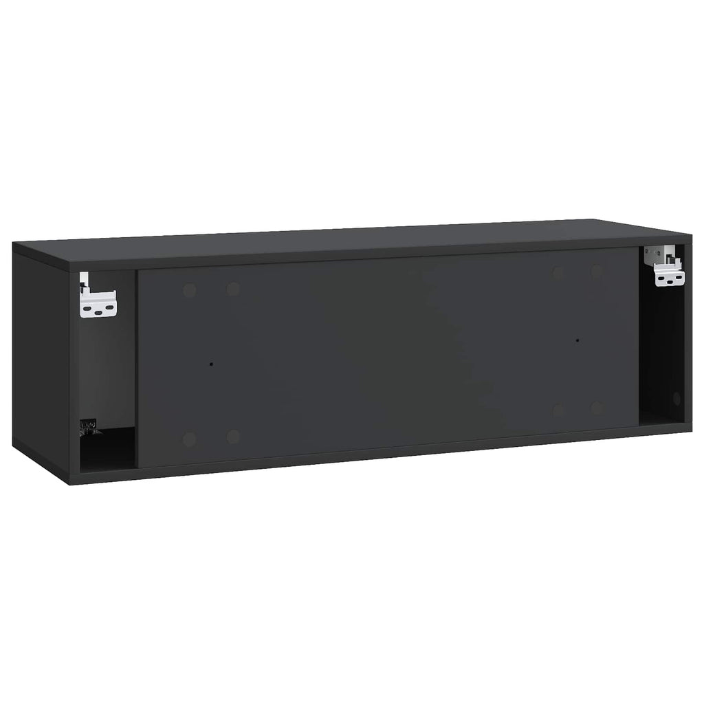 Wandmontierter TV-Schrank Schwarz 98 x 31 x 30 cm Holzwerkstoff