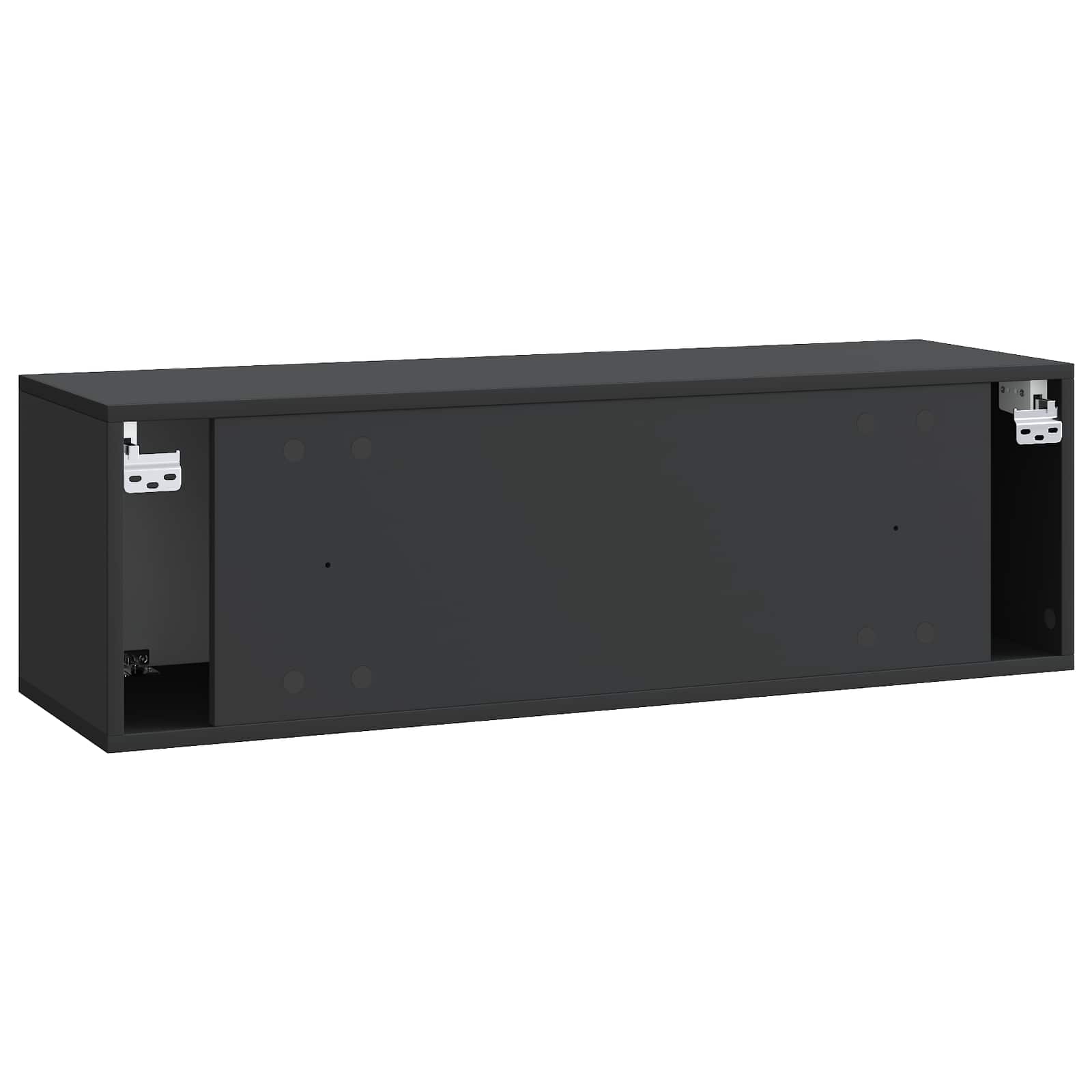 Wandmontierter TV-Schrank Schwarz 98 x 31 x 30 cm Holzwerkstoff