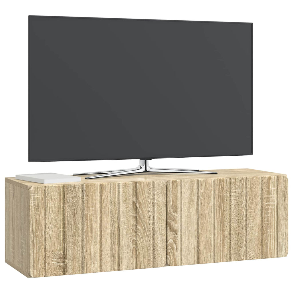 Wandmontierter TV-Schrank Sonoma-Eiche 98 x 31 x 30 cm