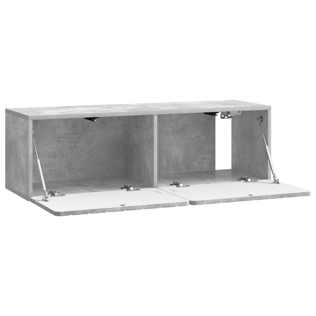 Wandmontierter TV-Schrank Betongrau 98 x 31 x 30 cm