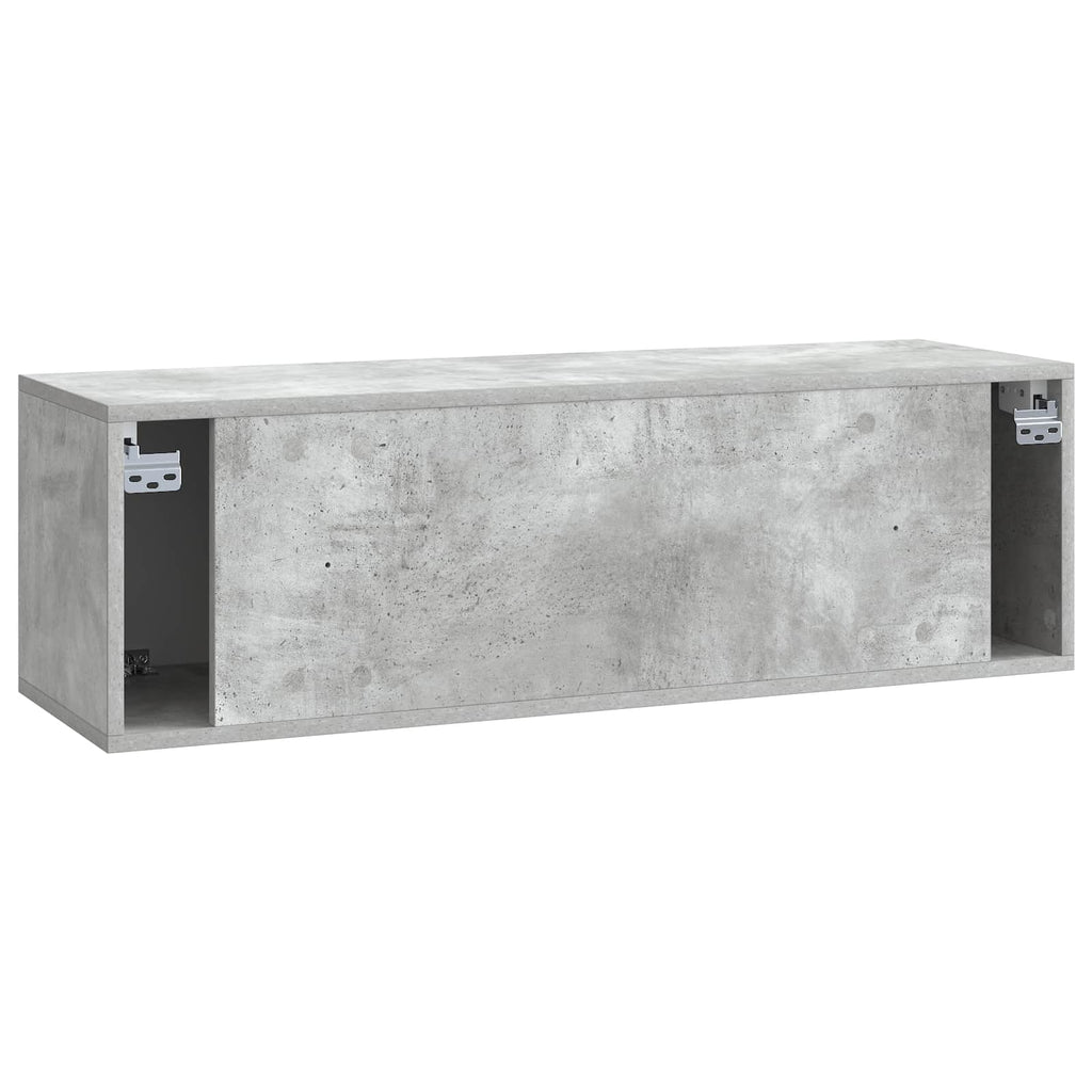 Wandmontierter TV-Schrank Betongrau 98 x 31 x 30 cm