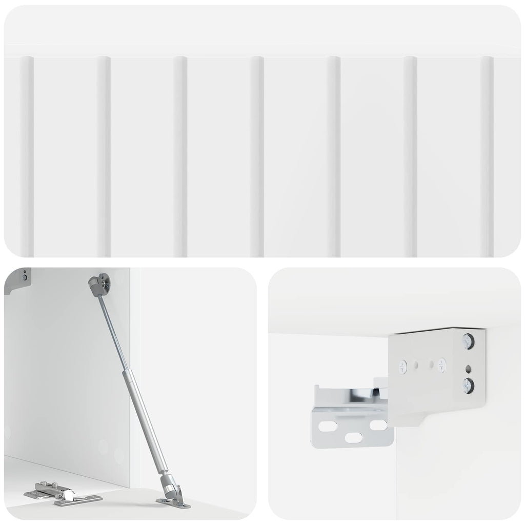 Wandmontierter TV-Schrank Hochglanz Weiß 98 x 31 x 30 cm