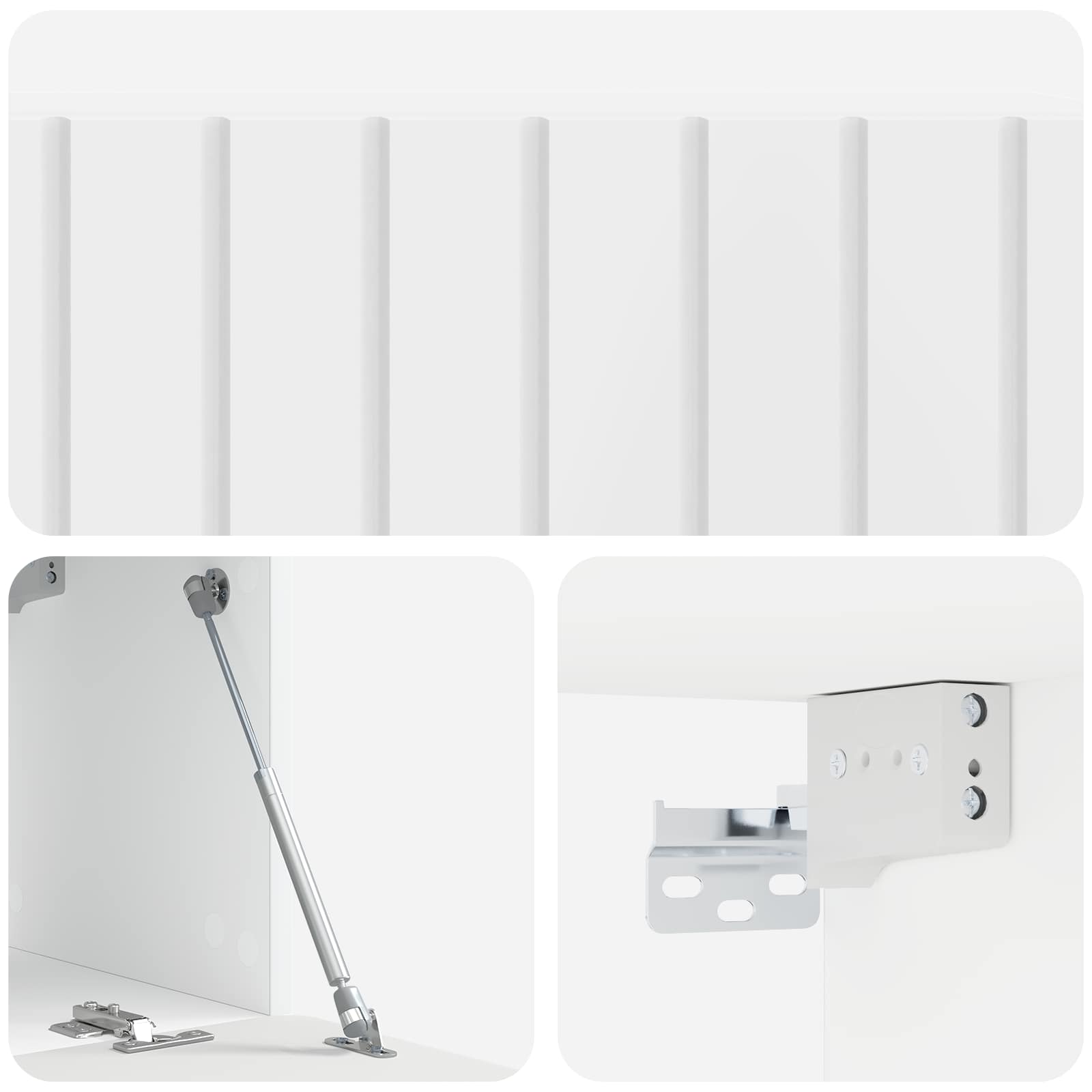 Wandmontierter TV-Schrank Hochglanz Weiß 98 x 31 x 30 cm