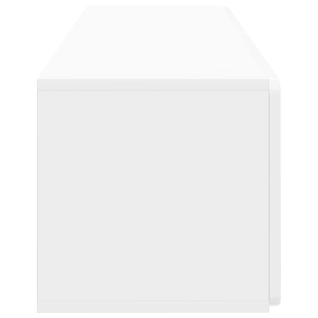 Wandmontierter TV-Schrank Hochglanz Weiß 98 x 31 x 30 cm