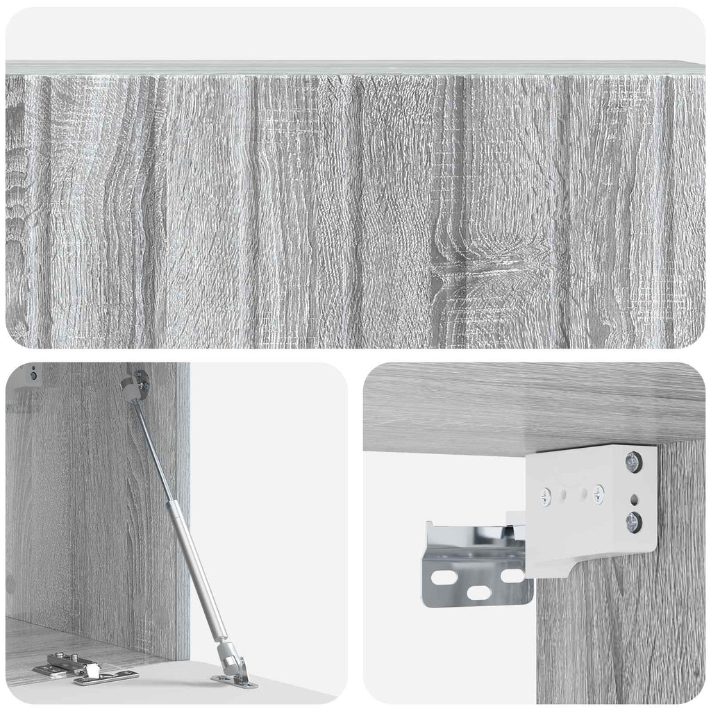 Wandmontierter TV-Schrank Graues Sonoma 98 x 31 x 30 cm