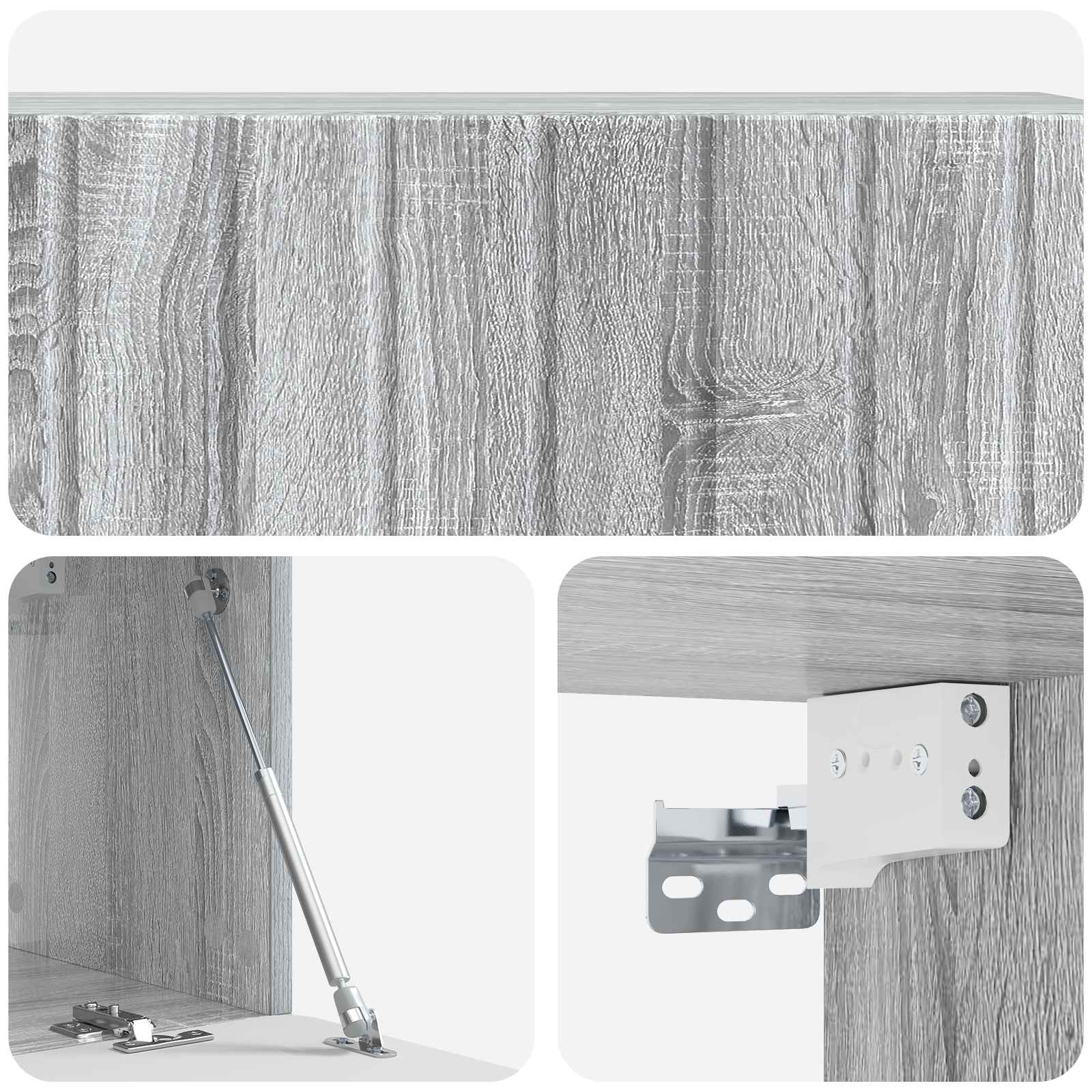 Wandmontierter TV-Schrank Graues Sonoma 98 x 31 x 30 cm