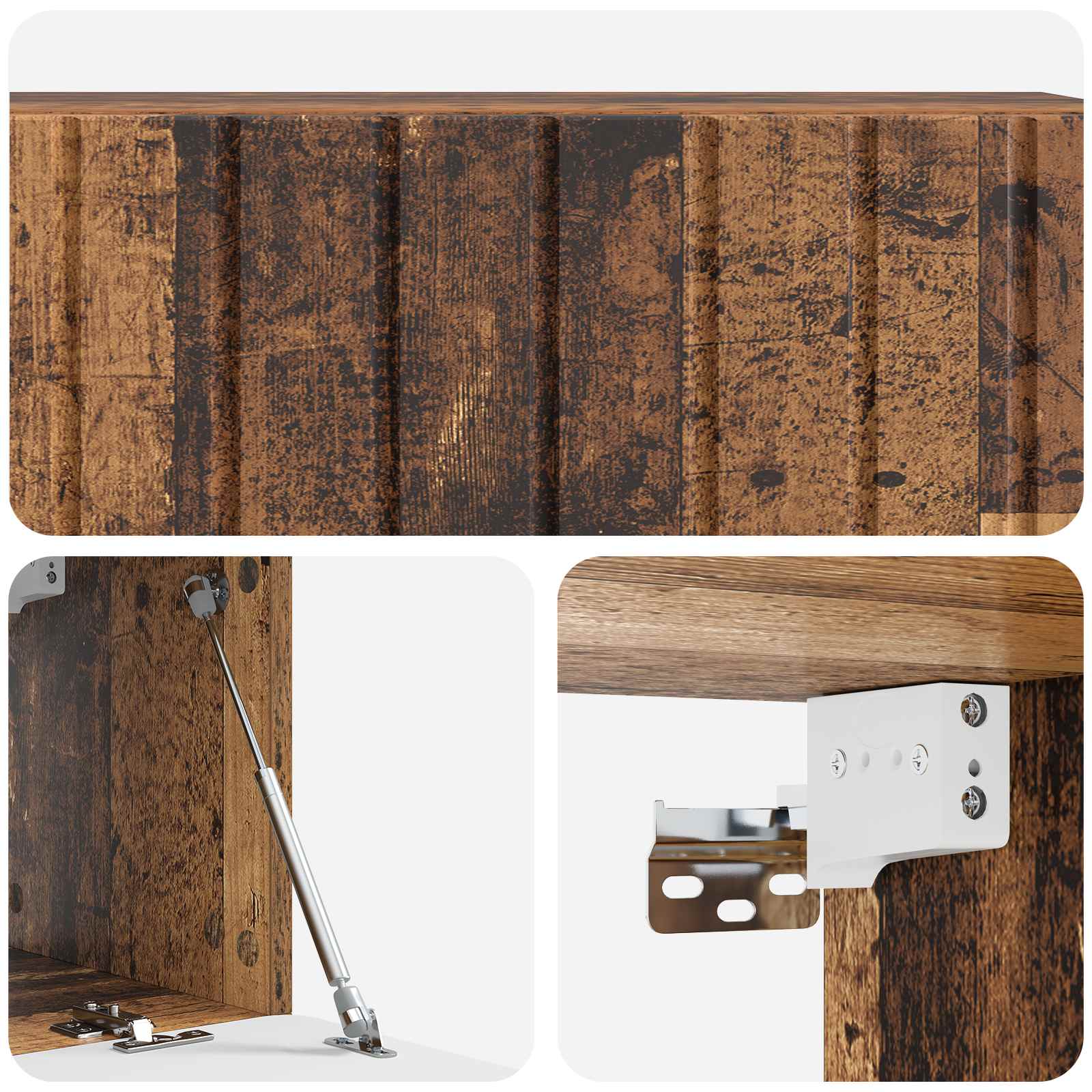 Wandmontierter TV-Schrank Altholz 98 x 31 x 30 cm Holzwerkstoff