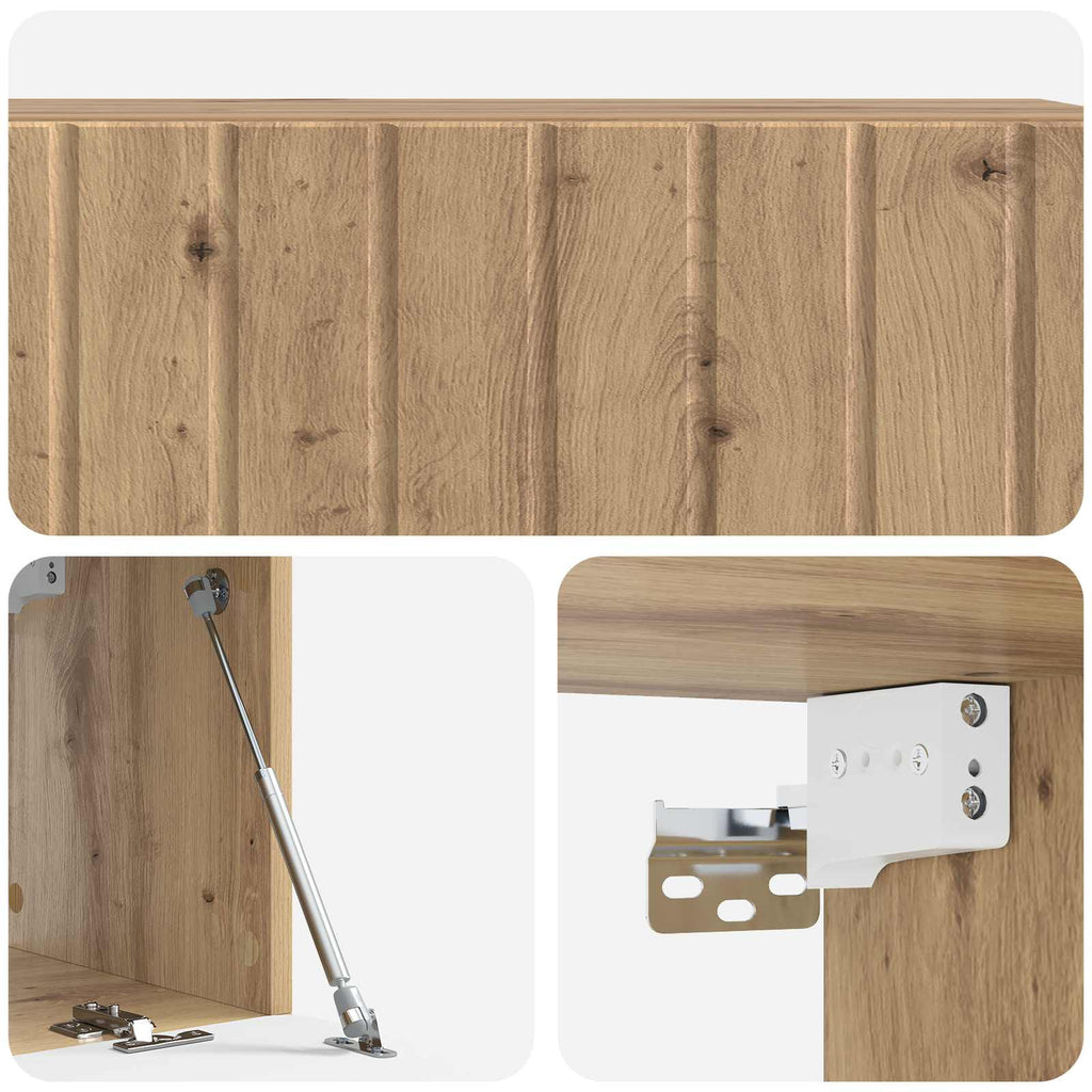 Wandmontierter TV-Schrank Artisan-Eiche 98 x 31 x 30 cm