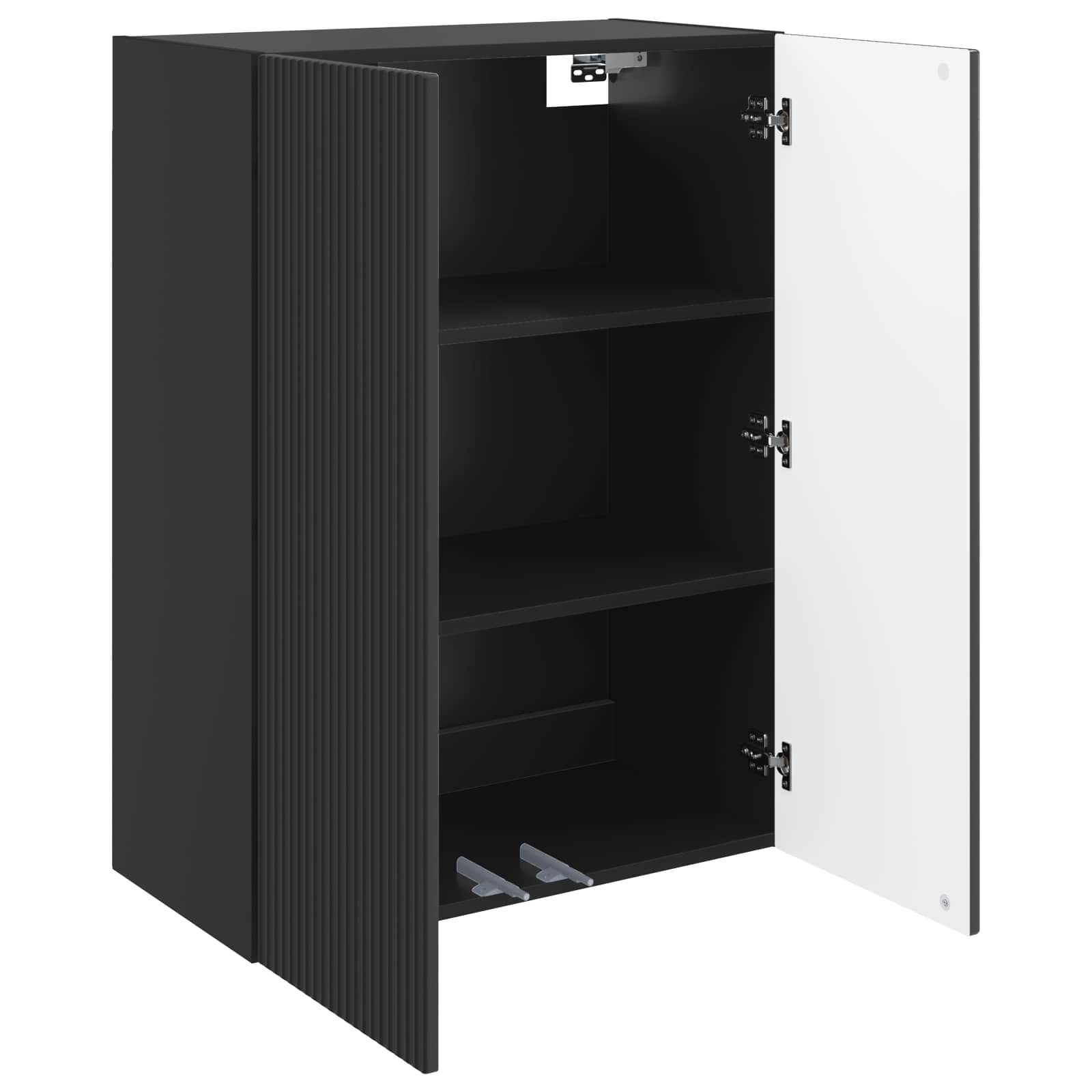 Wandschrank Schwarz 66 x 34,5 x 90 cm Holzwerkstoff