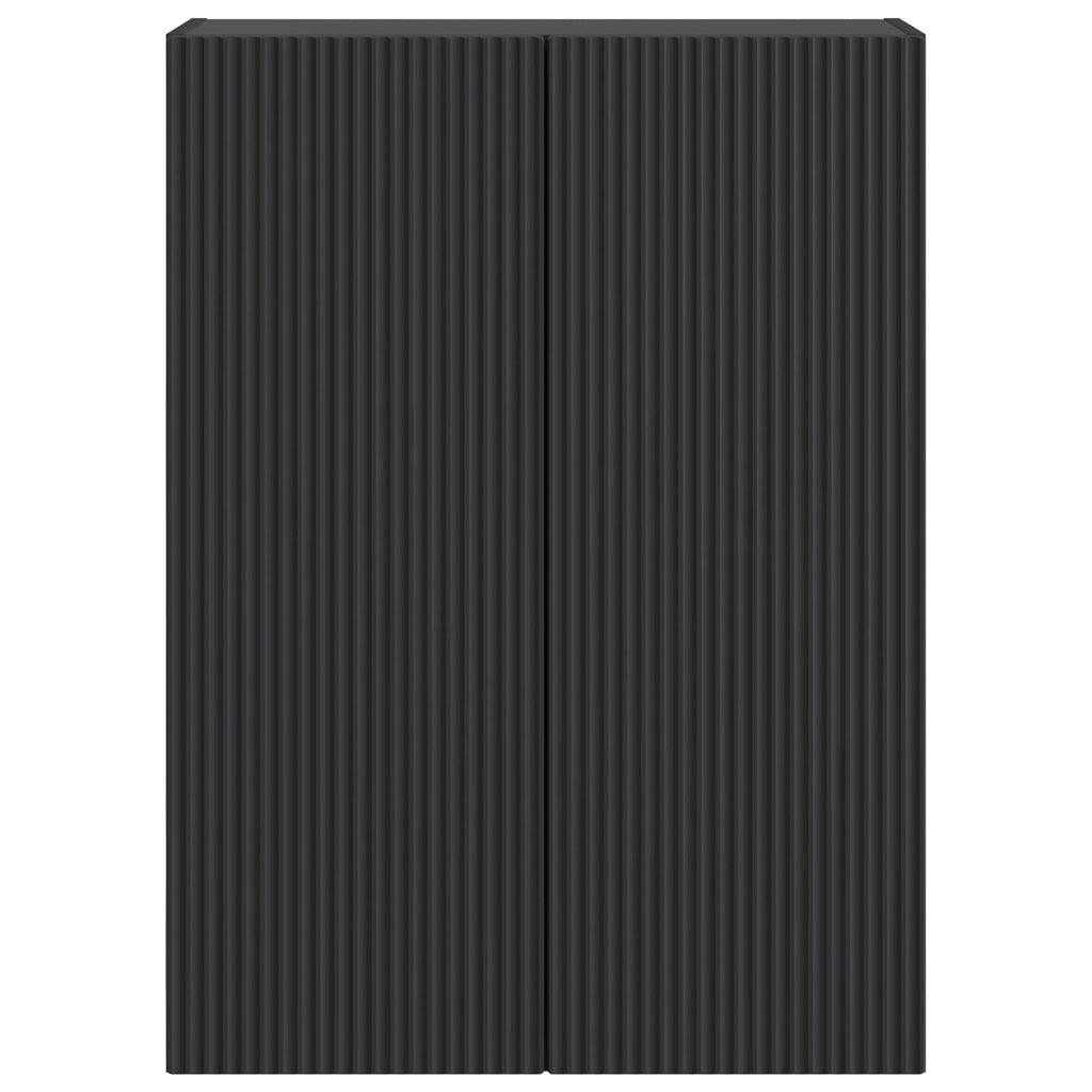 Wandschrank Schwarz 66 x 34,5 x 90 cm Holzwerkstoff