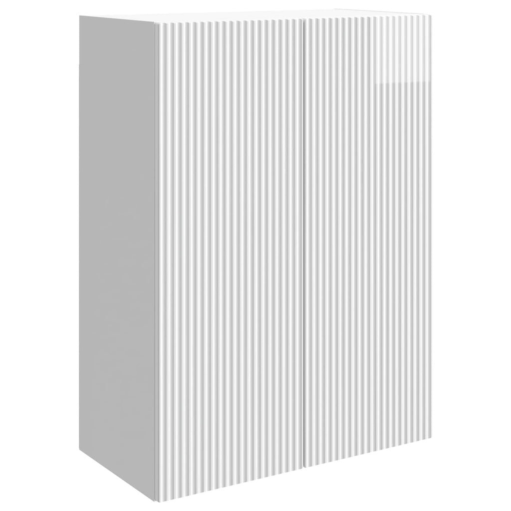 Wandschrank Hochglanz Weiß 66 x 34,5 x 90 cm Holzwerkstoff