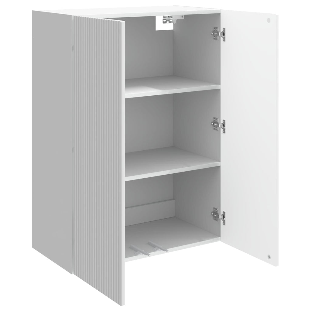 Wandschrank Hochglanz Weiß 66 x 34,5 x 90 cm Holzwerkstoff