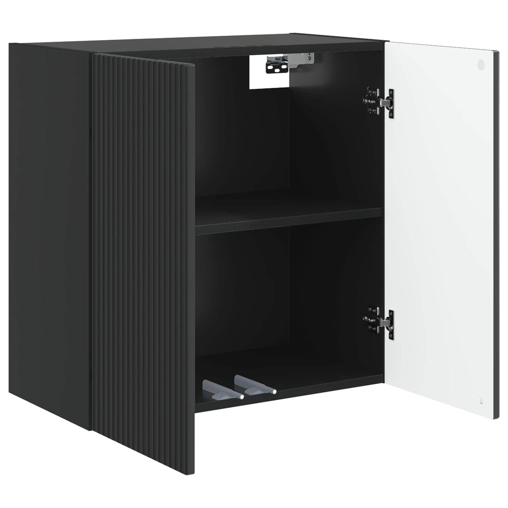 Wandschrank Schwarz 59 x 31 x 60 cm Holzwerkstoff
