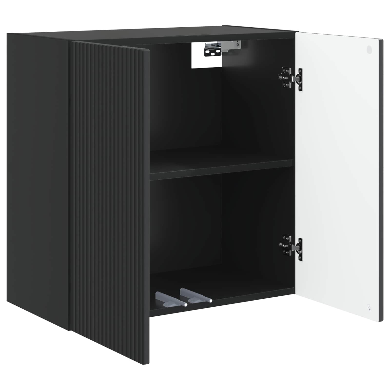 Wandschrank Schwarz 59 x 31 x 60 cm Holzwerkstoff