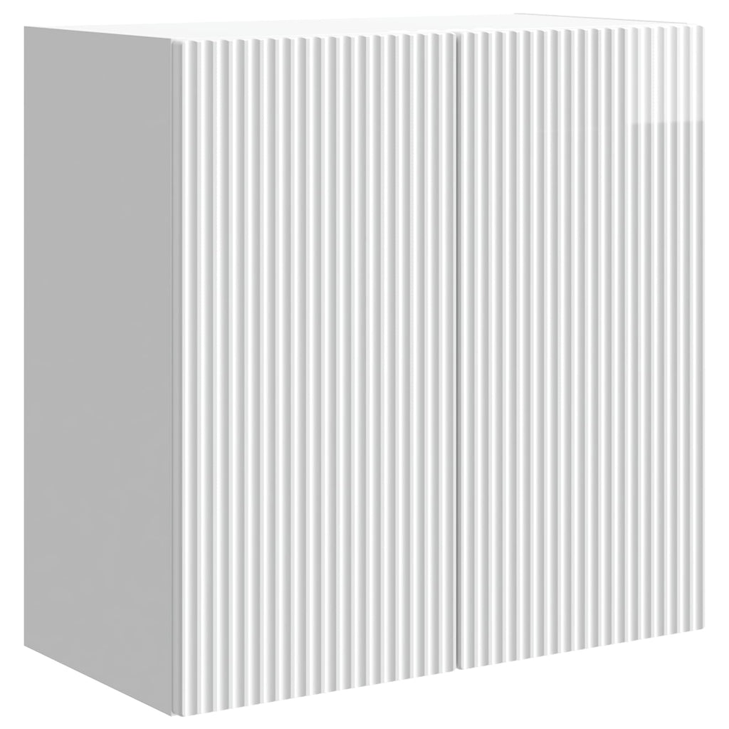 Wandschrank Hochglanz Weiß 59 x 31 x 60 cm Holzwerkstoff