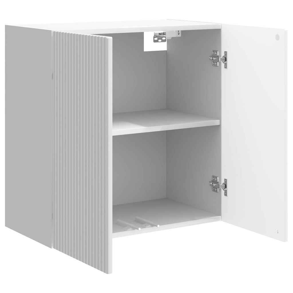 Wandschrank Hochglanz Weiß 59 x 31 x 60 cm Holzwerkstoff