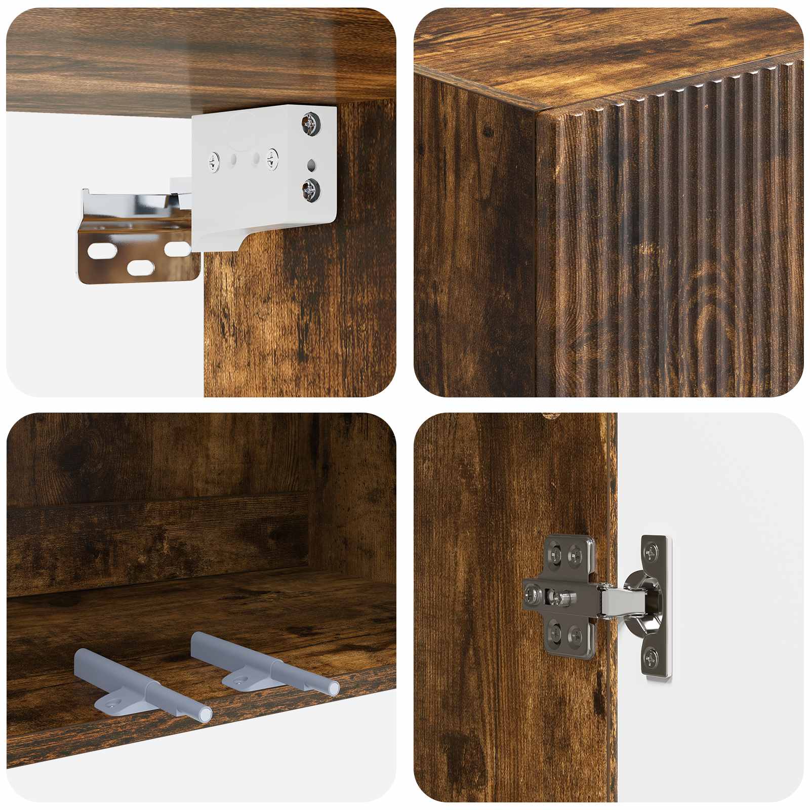 Wandschrank Geräucherte Eiche 59 x 31 x 60 cm Holzwerkstoff
