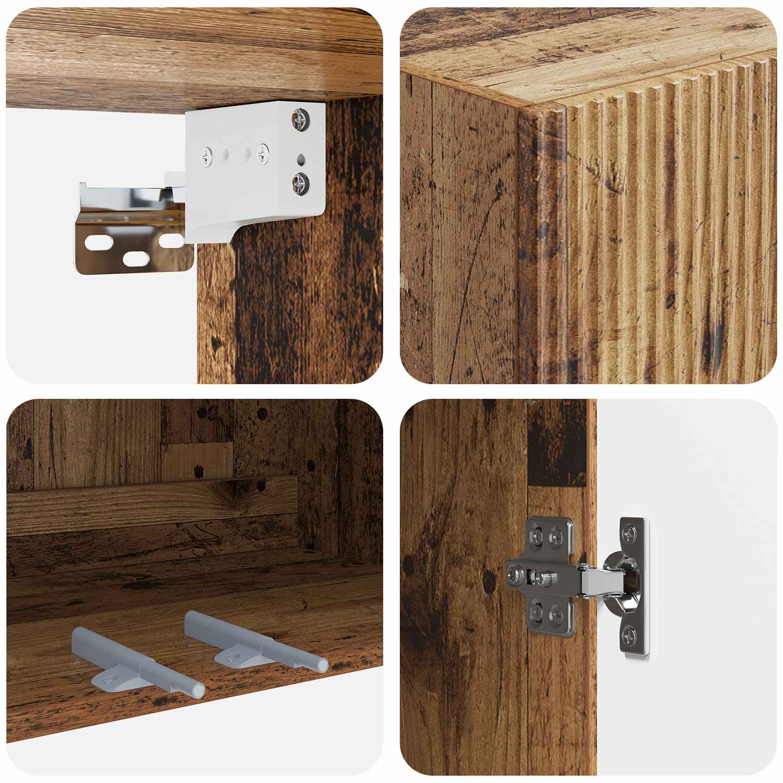 Wandschrank Altholz 59 x 31 x 60 cm Holzwerkstoff