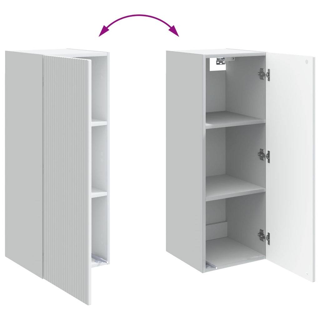 Wandschrank Weiß 33 x 34,5 x 90 cm Holzwerkstoff