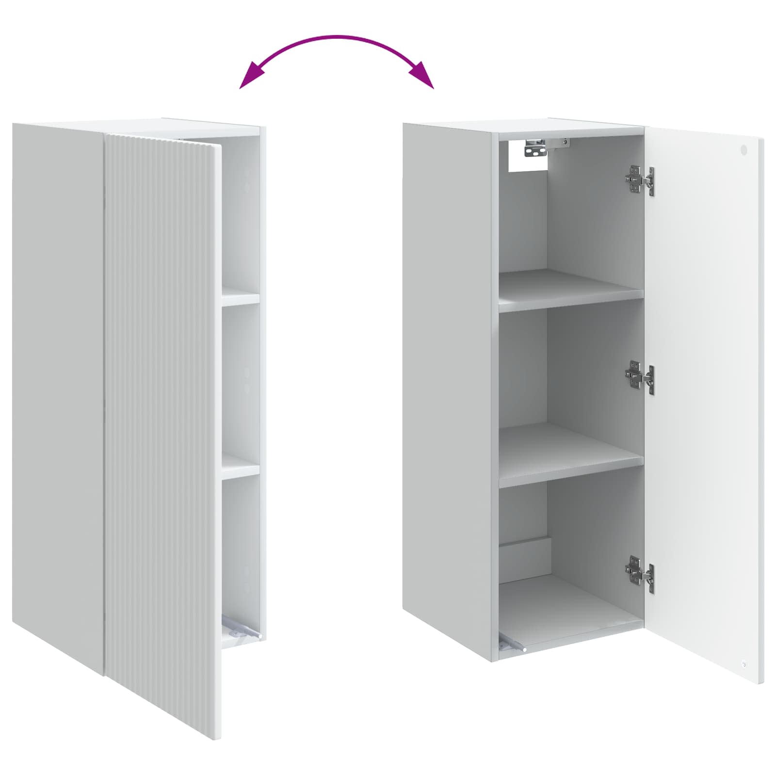 Wandschrank Weiß 33 x 34,5 x 90 cm Holzwerkstoff