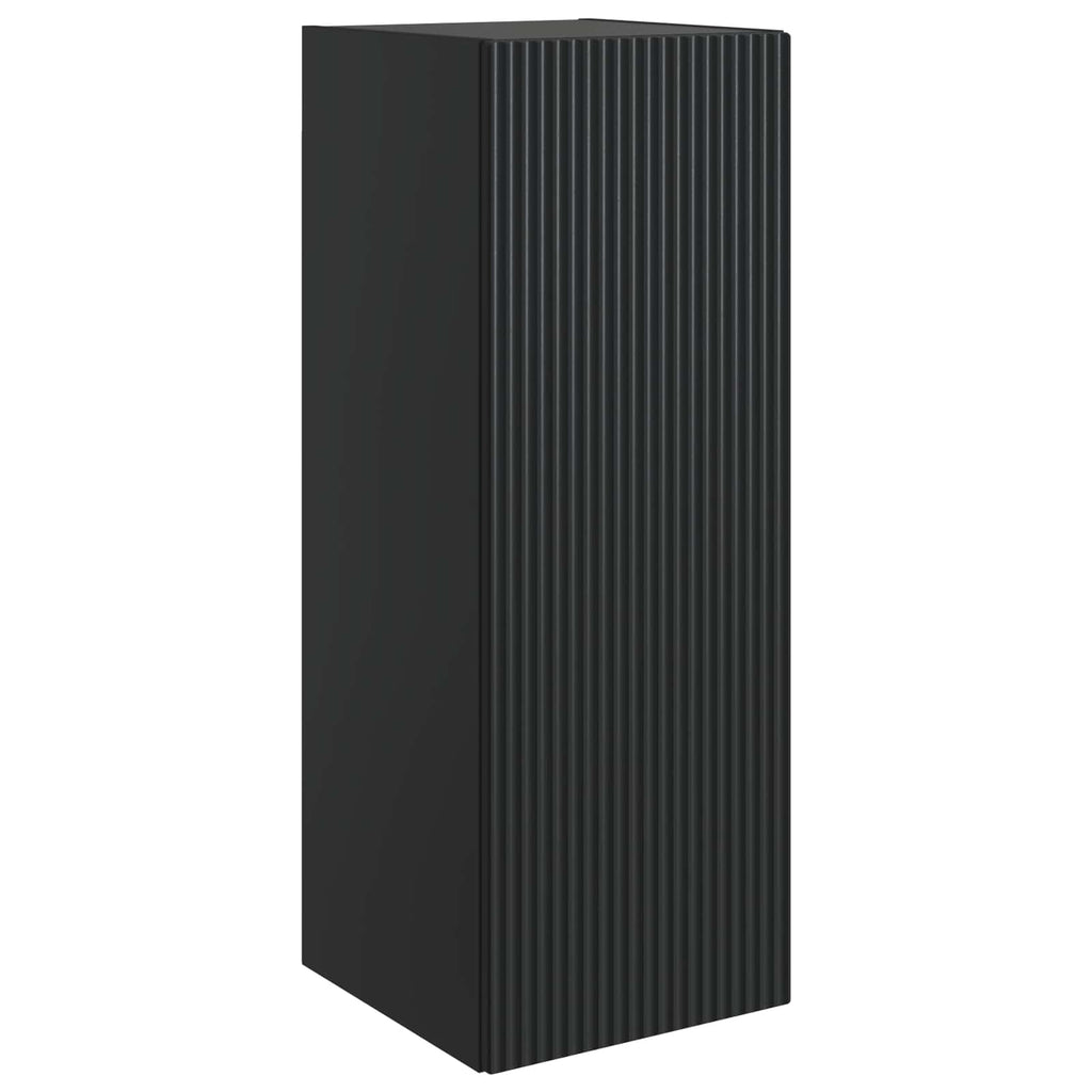 Wandschrank Schwarz 33 x 34,5 x 90 cm Holzwerkstoff