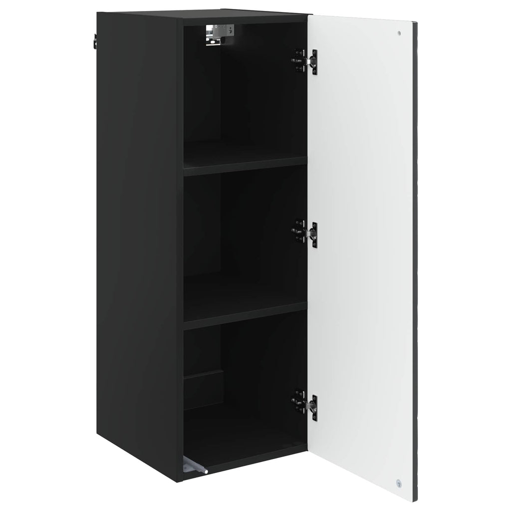 Wandschrank Schwarz 33 x 34,5 x 90 cm Holzwerkstoff