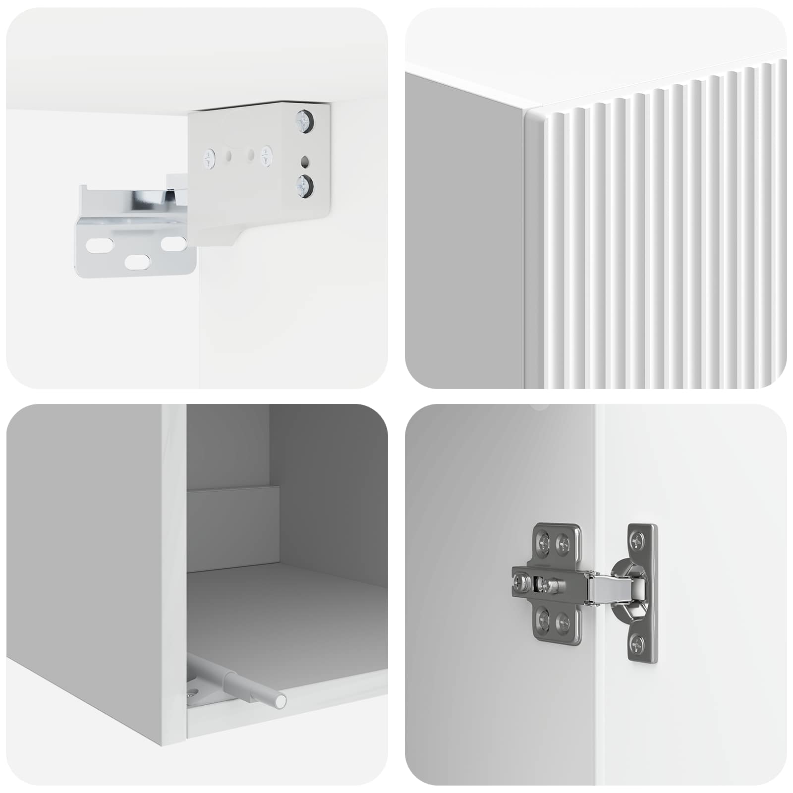Wandschrank Hochglanz Weiß 33 x 34,5 x 90 cm Holzwerkstoff