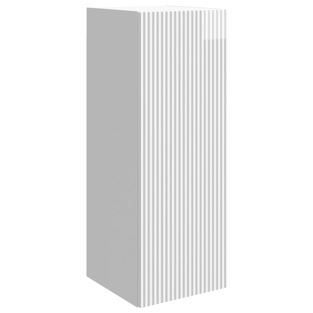 Wandschrank Hochglanz Weiß 33 x 34,5 x 90 cm Holzwerkstoff
