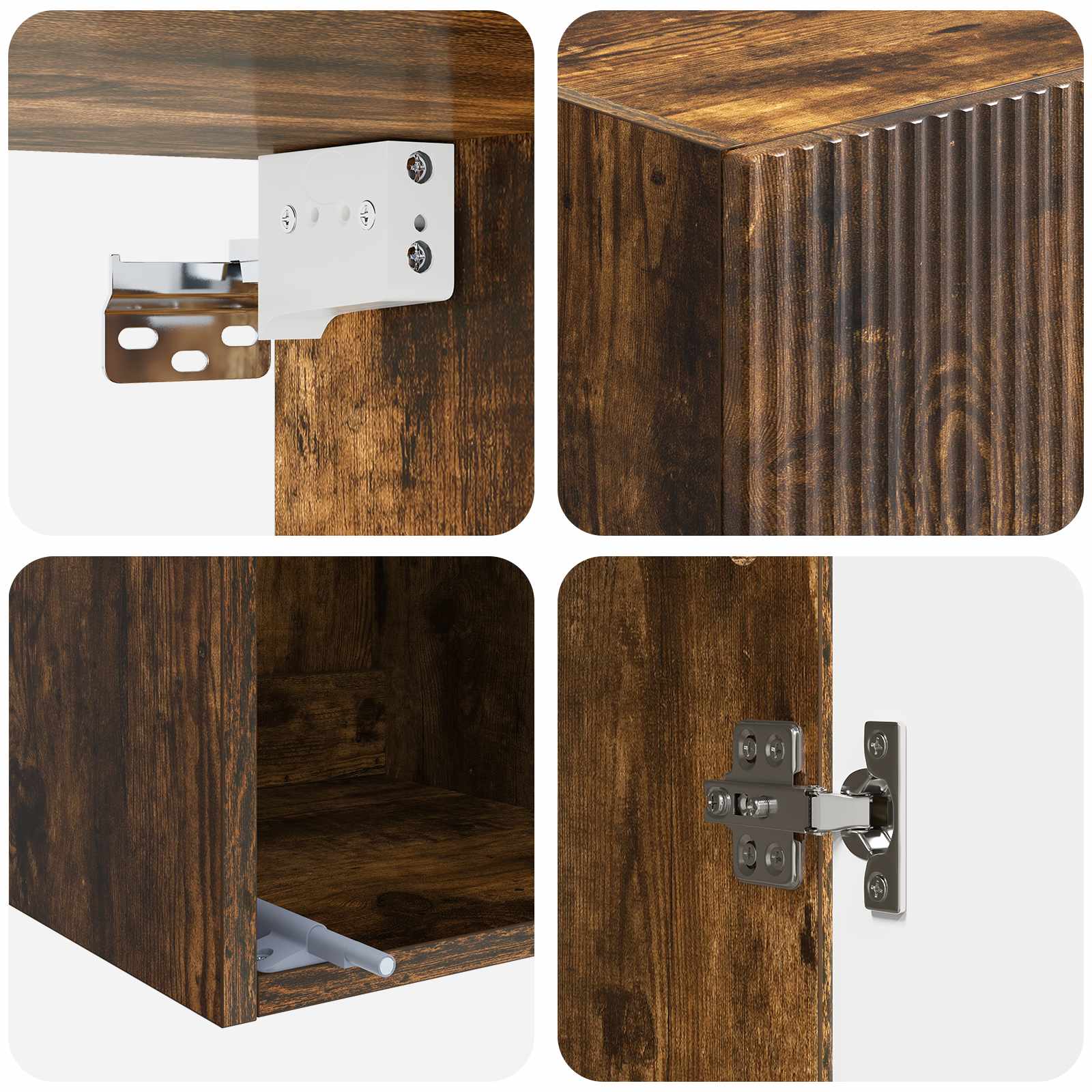 Wandschrank Geräucherte Eiche 33 x 34,5 x 90 cm Holzwerkstoff
