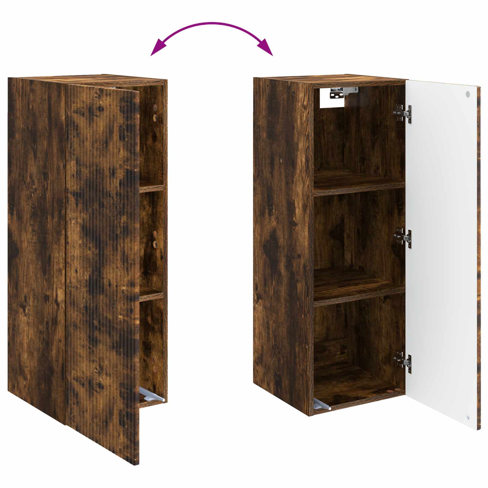 Wandschrank Geräucherte Eiche 33 x 34,5 x 90 cm Holzwerkstoff