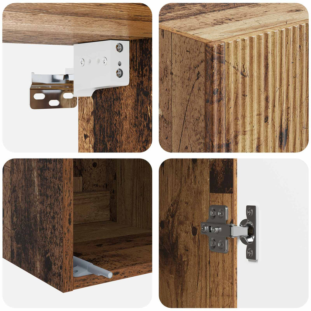 Wandschrank Altholz 33 x 34,5 x 90 cm Holzwerkstoff