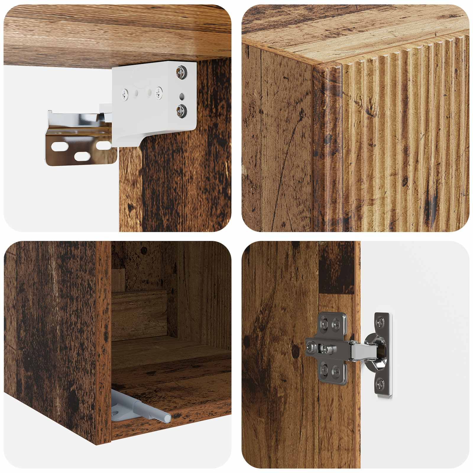 Wandschrank Altholz 33 x 34,5 x 90 cm Holzwerkstoff