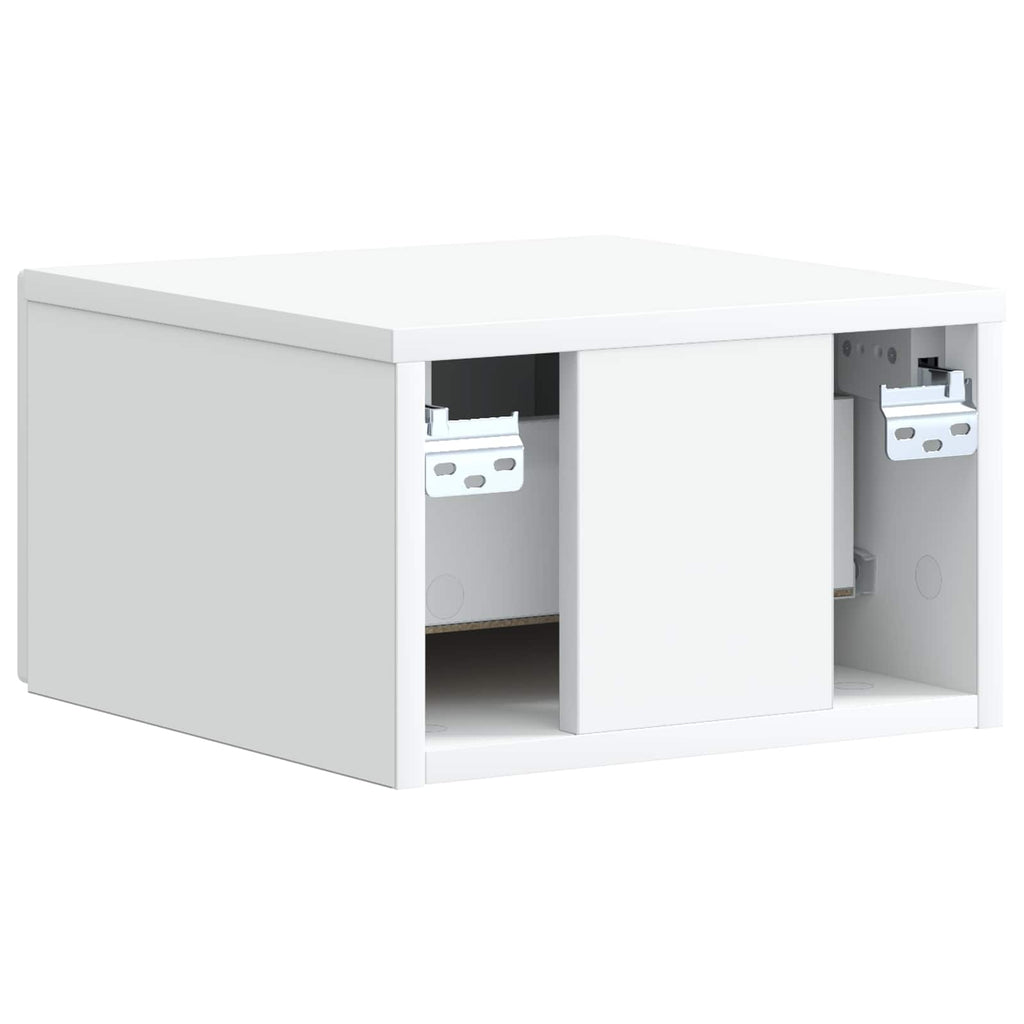 Wandmontierter Nachttisch 2 pcs Weiß 33 x 34,5 x 20 cm