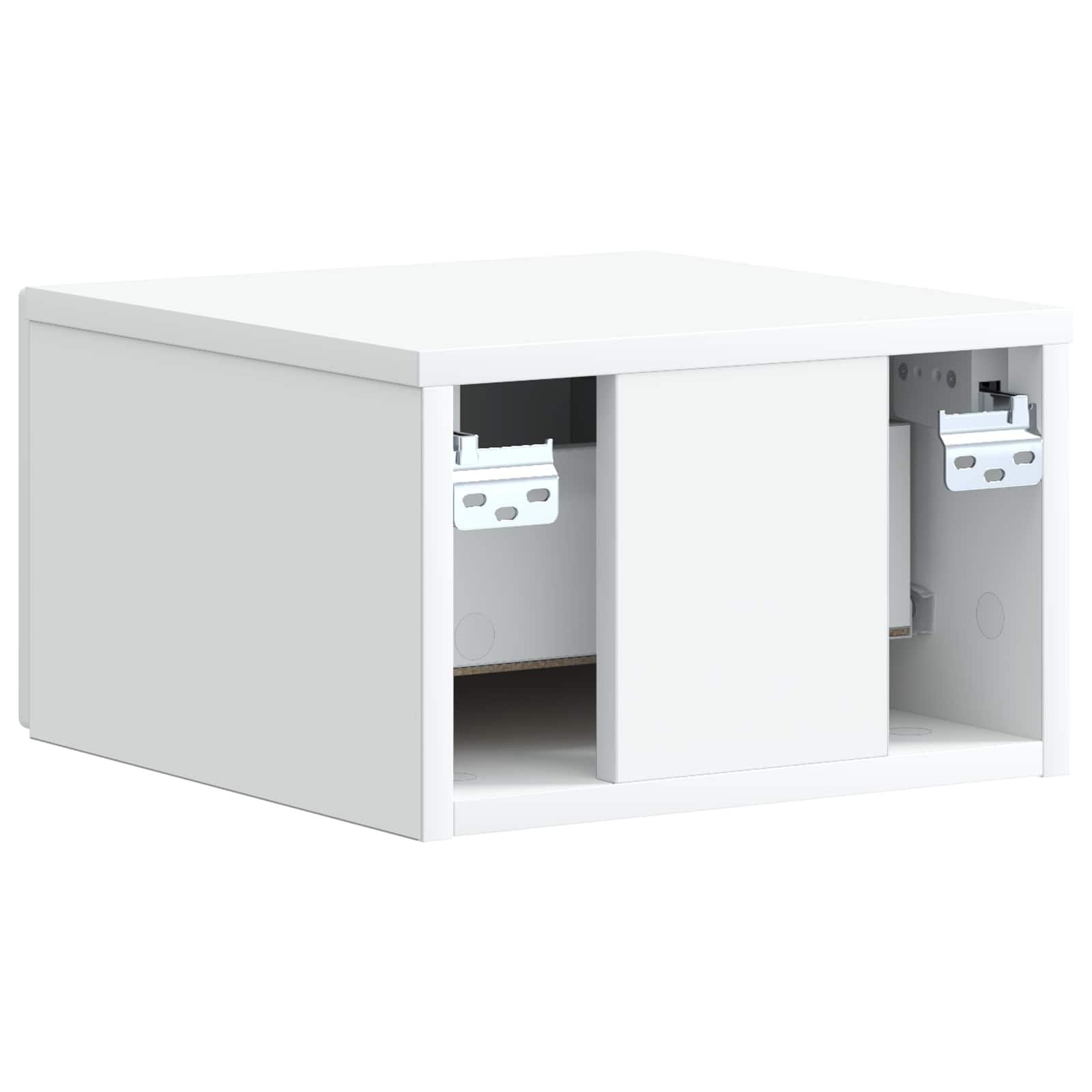 Wandmontierter Nachttisch 2 pcs Weiß 33 x 34,5 x 20 cm