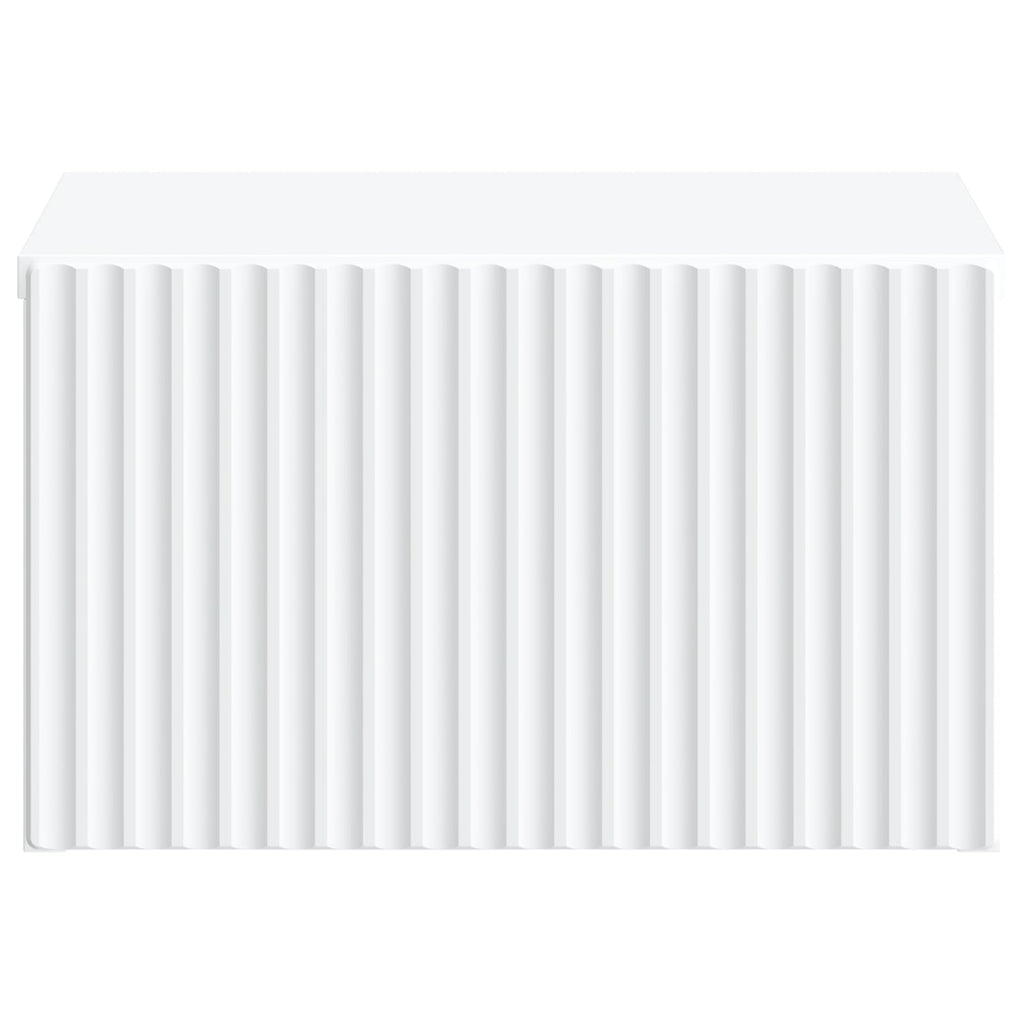 Wandmontierter Nachttisch 2 pcs Weiß 33 x 34,5 x 20 cm