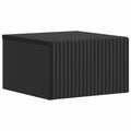 Wandmontierter Nachttisch Schwarz 33 x 34,5 x 20 cm