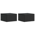 Wandmontierter Nachttisch 2 pcs Schwarz 33 x 34,5 x 20 cm