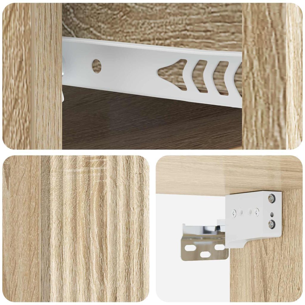 Wandmontierter Nachttisch Sonoma-Eiche 33 x 34,5 x 20 cm