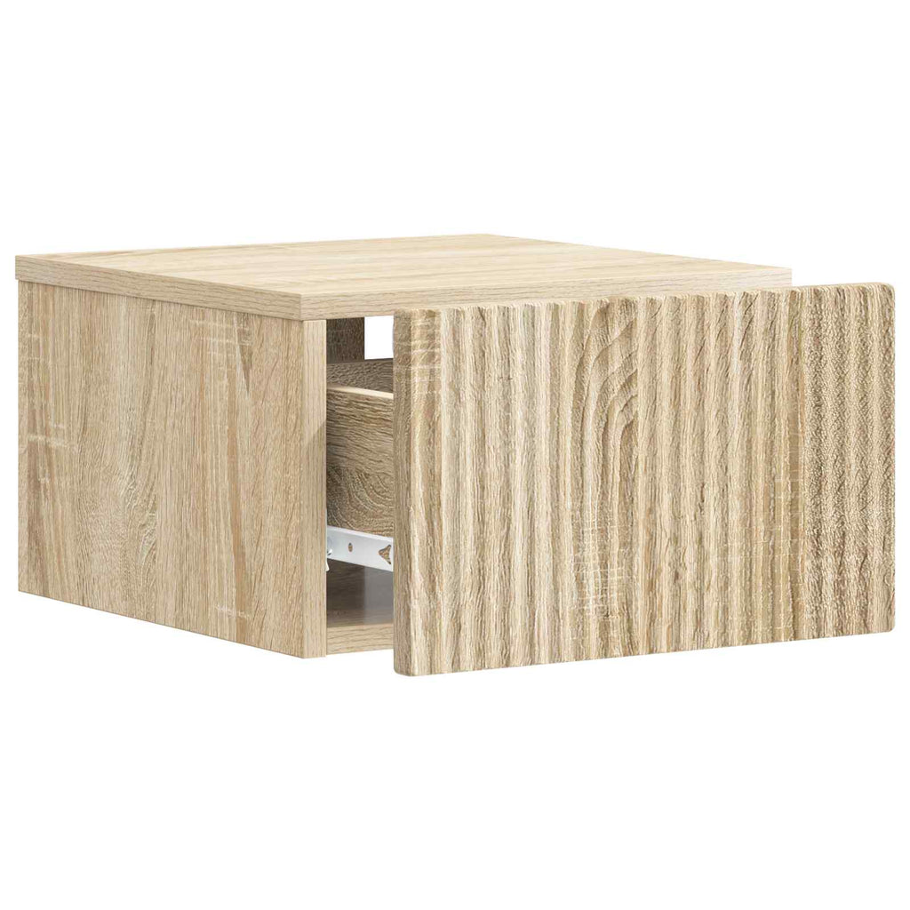 Wandmontierter Nachttisch Sonoma-Eiche 33 x 34,5 x 20 cm