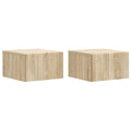 Wandmontierter Nachttisch 2 pcs Sonoma-Eiche 33 x 34,5 x 20 cm