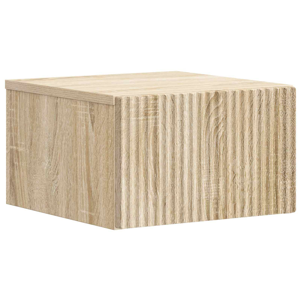 Wandmontierter Nachttisch 2 pcs Sonoma-Eiche 33 x 34,5 x 20 cm