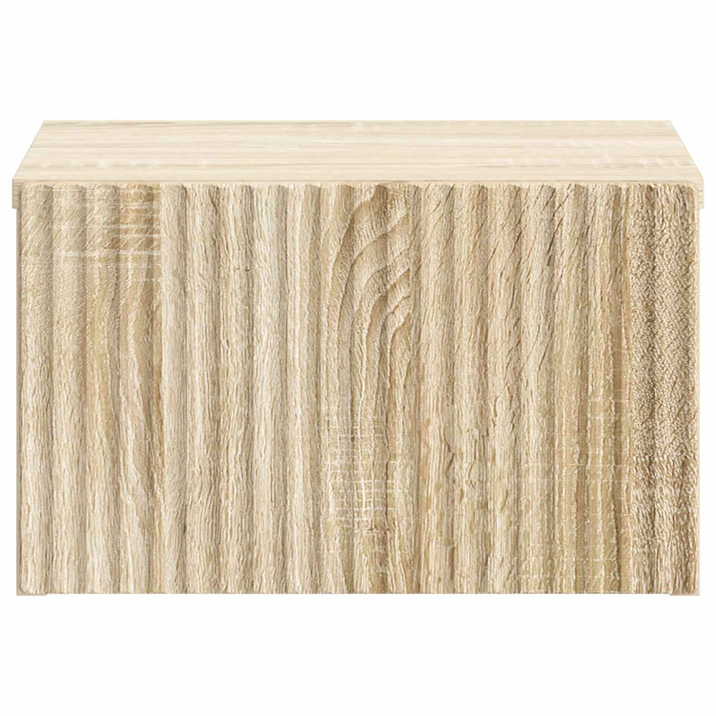 Wandmontierter Nachttisch 2 pcs Sonoma-Eiche 33 x 34,5 x 20 cm