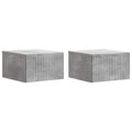 Wandmontierter Nachttisch 2 pcs Betongrau 33 x 34,5 x 20 cm