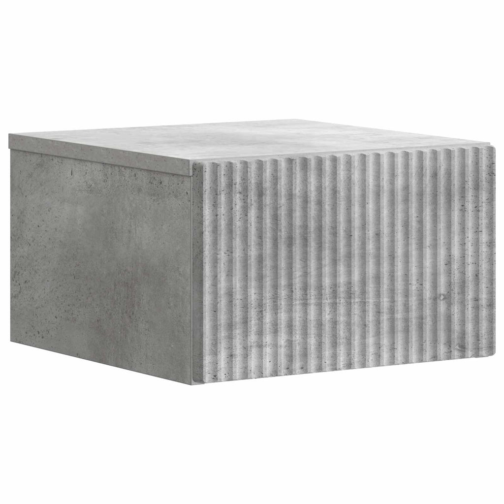 Wandmontierter Nachttisch 2 pcs Betongrau 33 x 34,5 x 20 cm