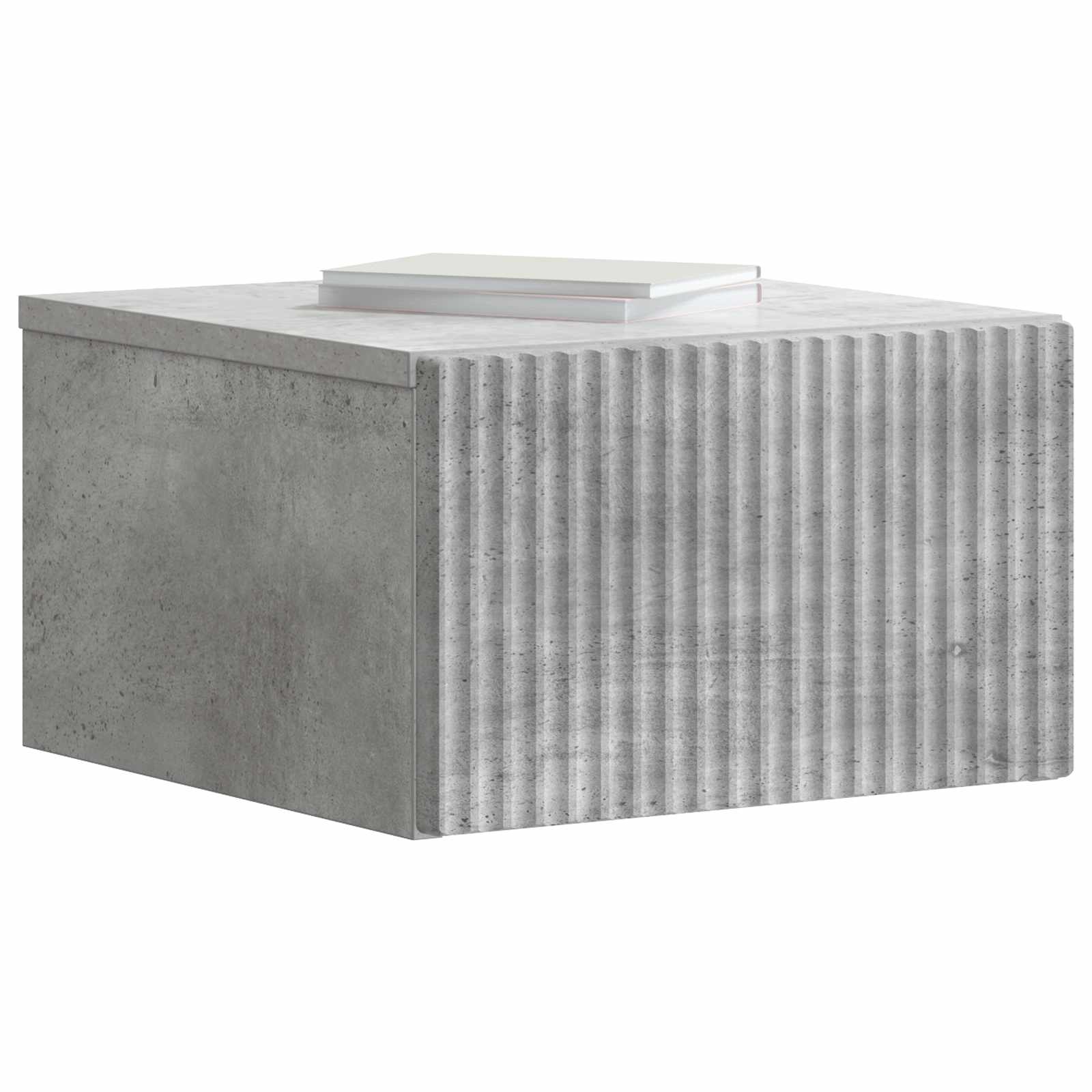 Wandmontierter Nachttisch 2 pcs Betongrau 33 x 34,5 x 20 cm