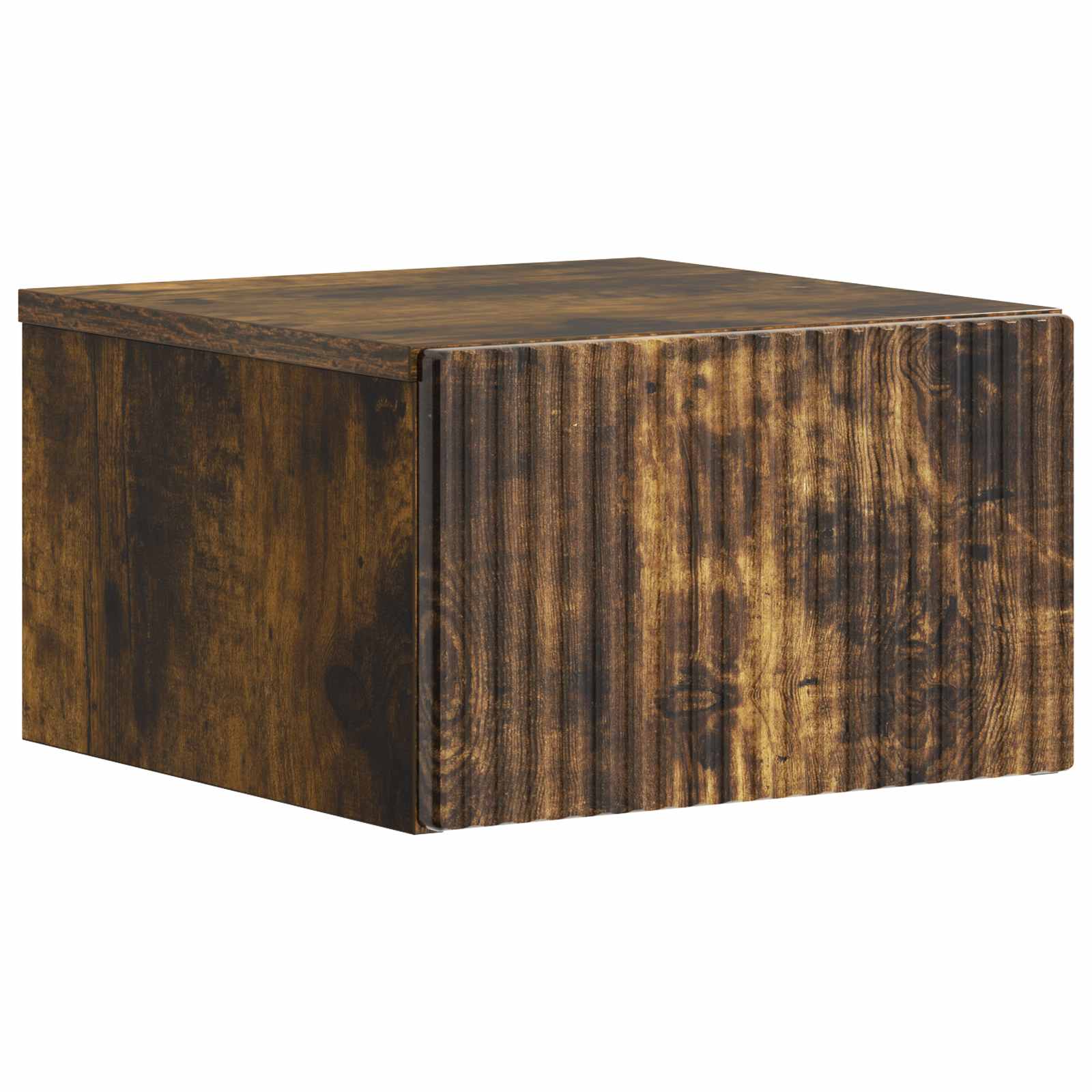 Wandmontierter Nachttisch 2 pcs Geräucherte Eiche Holzwerkstoff