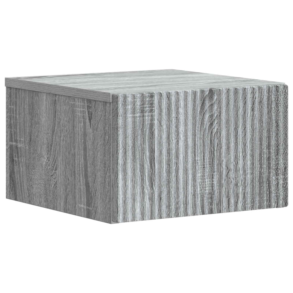 Wandmontierter Nachttisch Graues Sonoma 33 x 34,5 x 20 cm