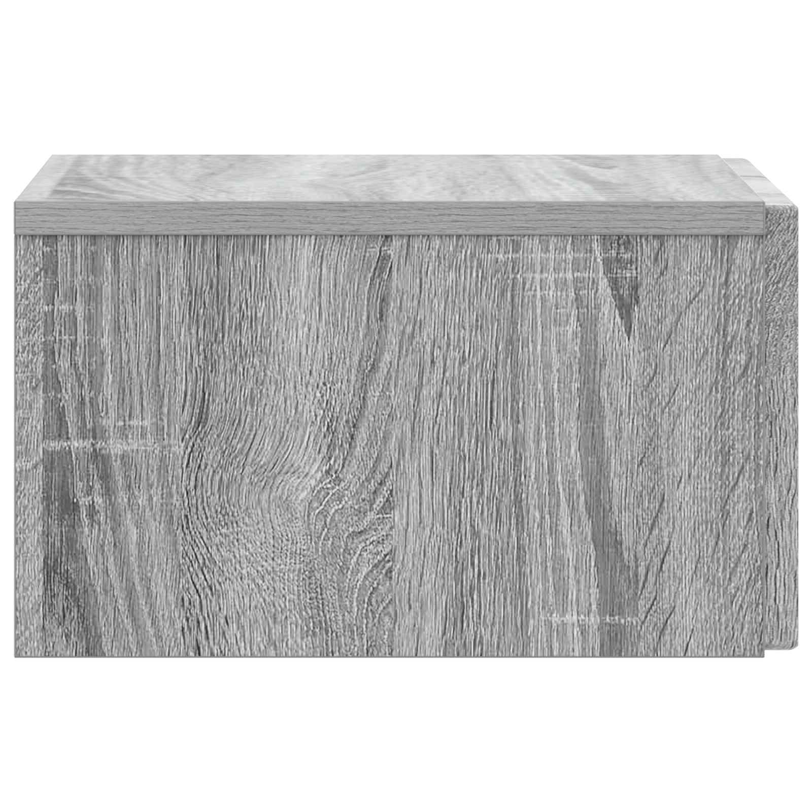 Wandmontierter Nachttisch Graues Sonoma 33 x 34,5 x 20 cm