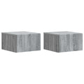 Wandmontierter Nachttisch 2 pcs Graues Sonoma 33 x 34,5 x 20 cm